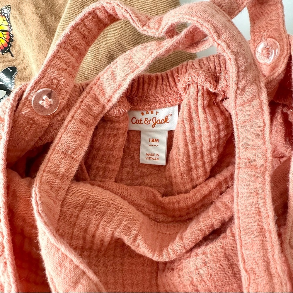 Cat & Jack Romper and Butterfly Print Pullover - Picture 4 of 7